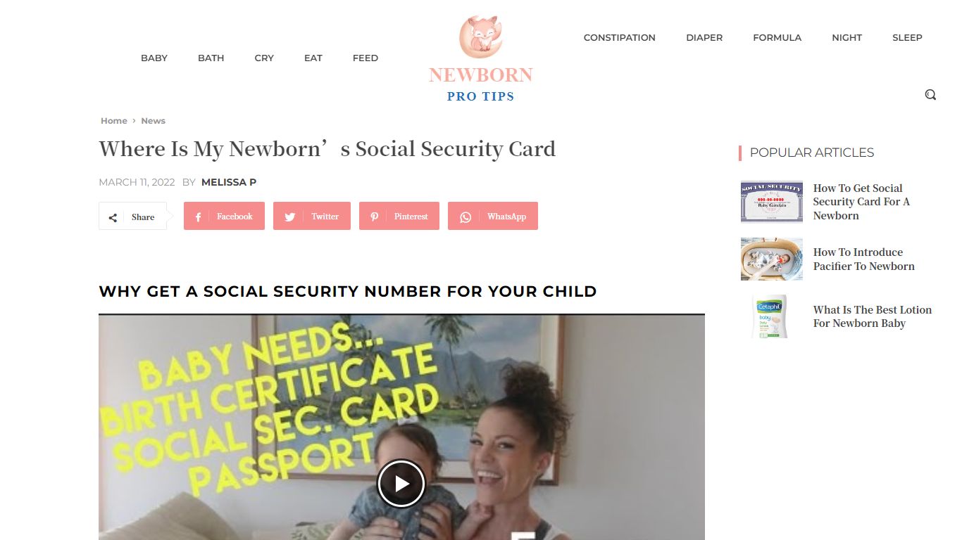 Where Is My Newborn’s Social Security Card - newbornprotips.com